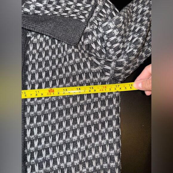 Banana Republic Wool Blend Button Up Cowl Neck Womens Cardigan grey SZ Small EUC - Picture 7 of 8